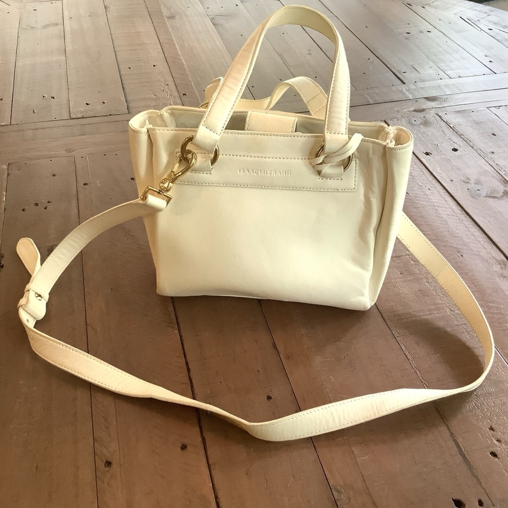 NWOT Isaac Mizrahi Genuine Leather Handbag with removeable adjustable straps